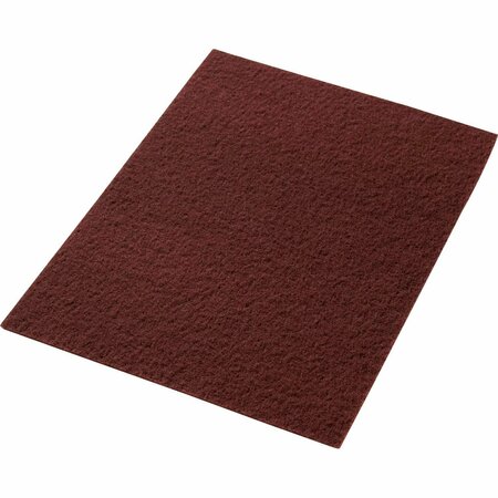 GLOBAL INDUSTRIAL 14in x 20in Stripping Pad, Maroon, 10PK 641307MRX